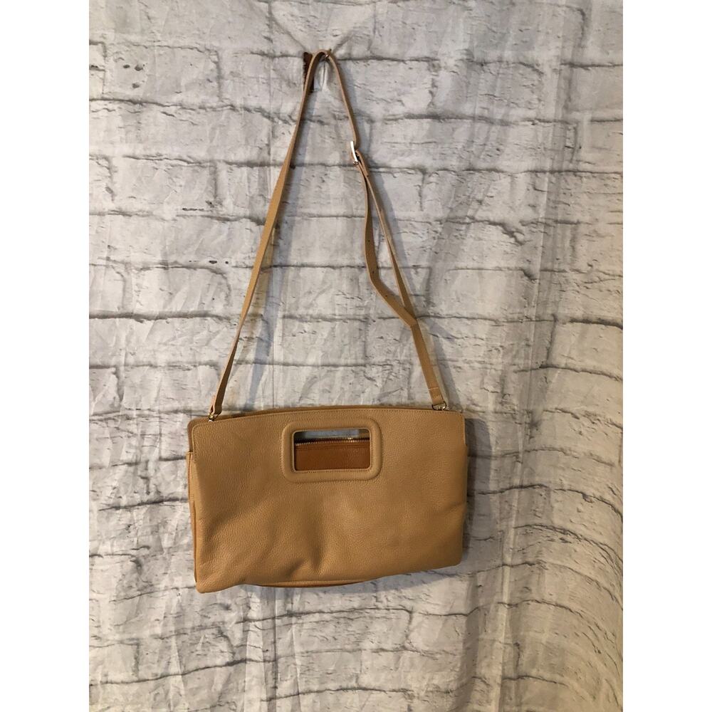 NWOT Viola Castellani Tote Crossbody Leather Ciao Savana tan Cream Bag Purse